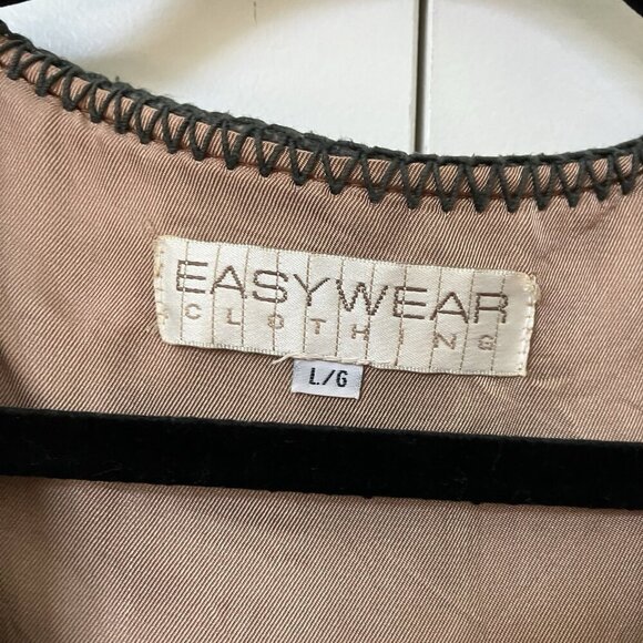 Vintage Easy Wear Vest Mens L Grandpa Stripe Wool Blend Neutral Academia - Picture 2 of 7